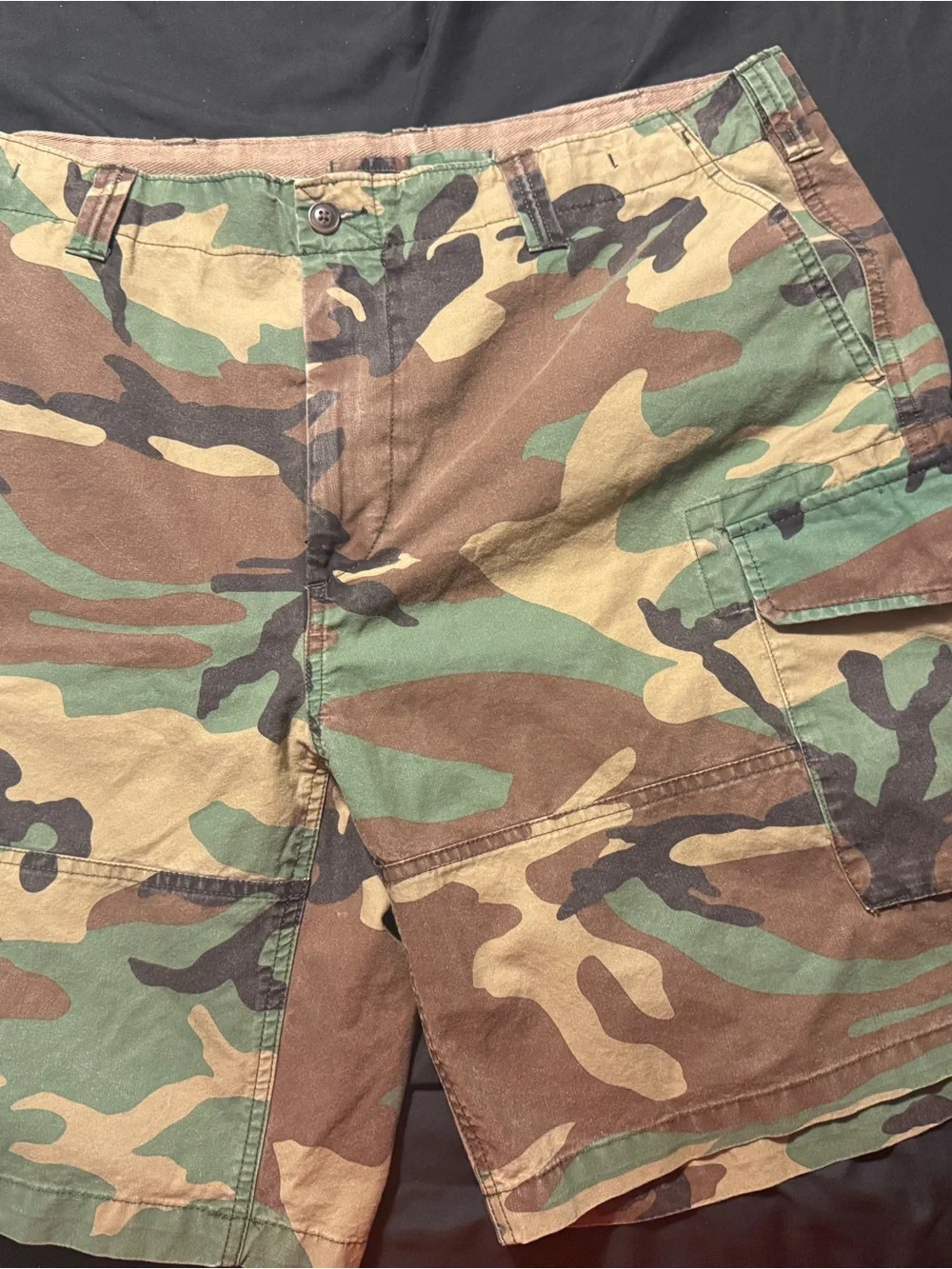 Polo by Ralph Lauren Men's Woodland Camo Cargo Shorts - Green & Brown - Picture 1 of 4